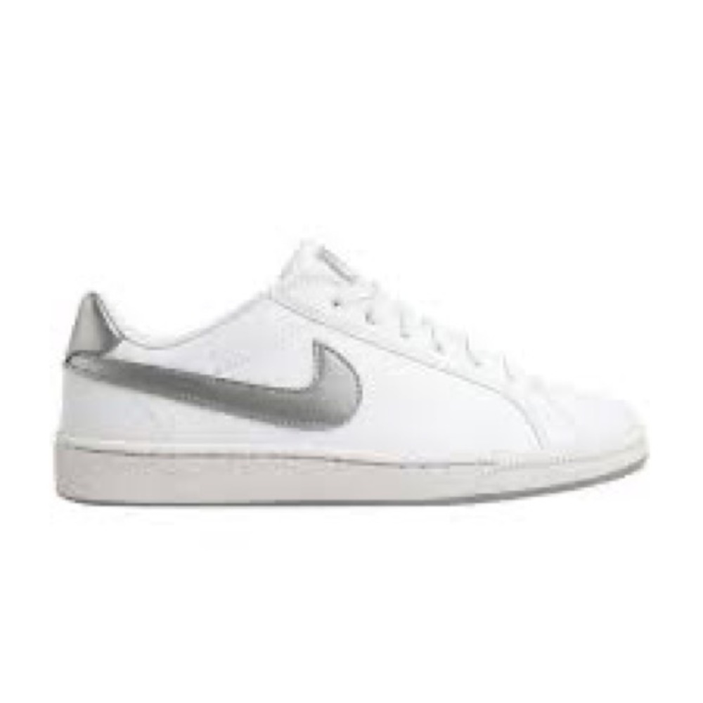 Womens Nike court majestic size 10 white metallic silver swish.